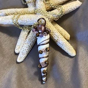 Seashell Necklace Turret Shell Necklace Beach Jewelry